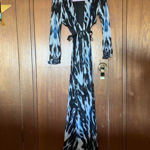 Bebe Women's Blue and Black Dress